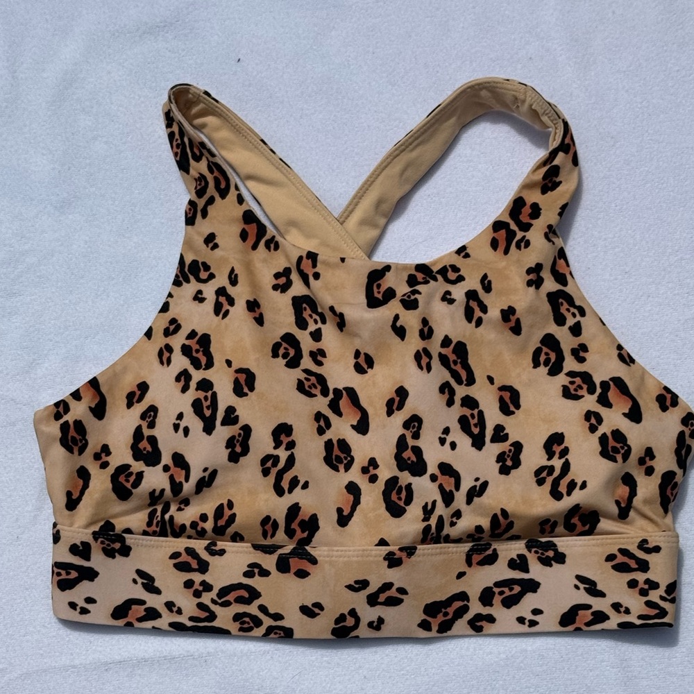 FABLETICS Leopard Print Sports Bra